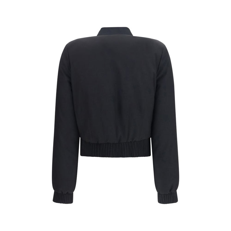 Alexander McQueen Black Polyester Bomber Jacket for Women