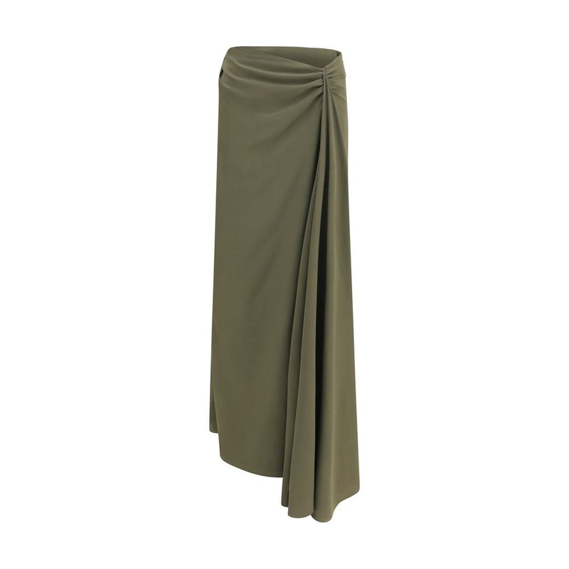 Alexander McQueen Bicolor Silk Long Skirt - AW26