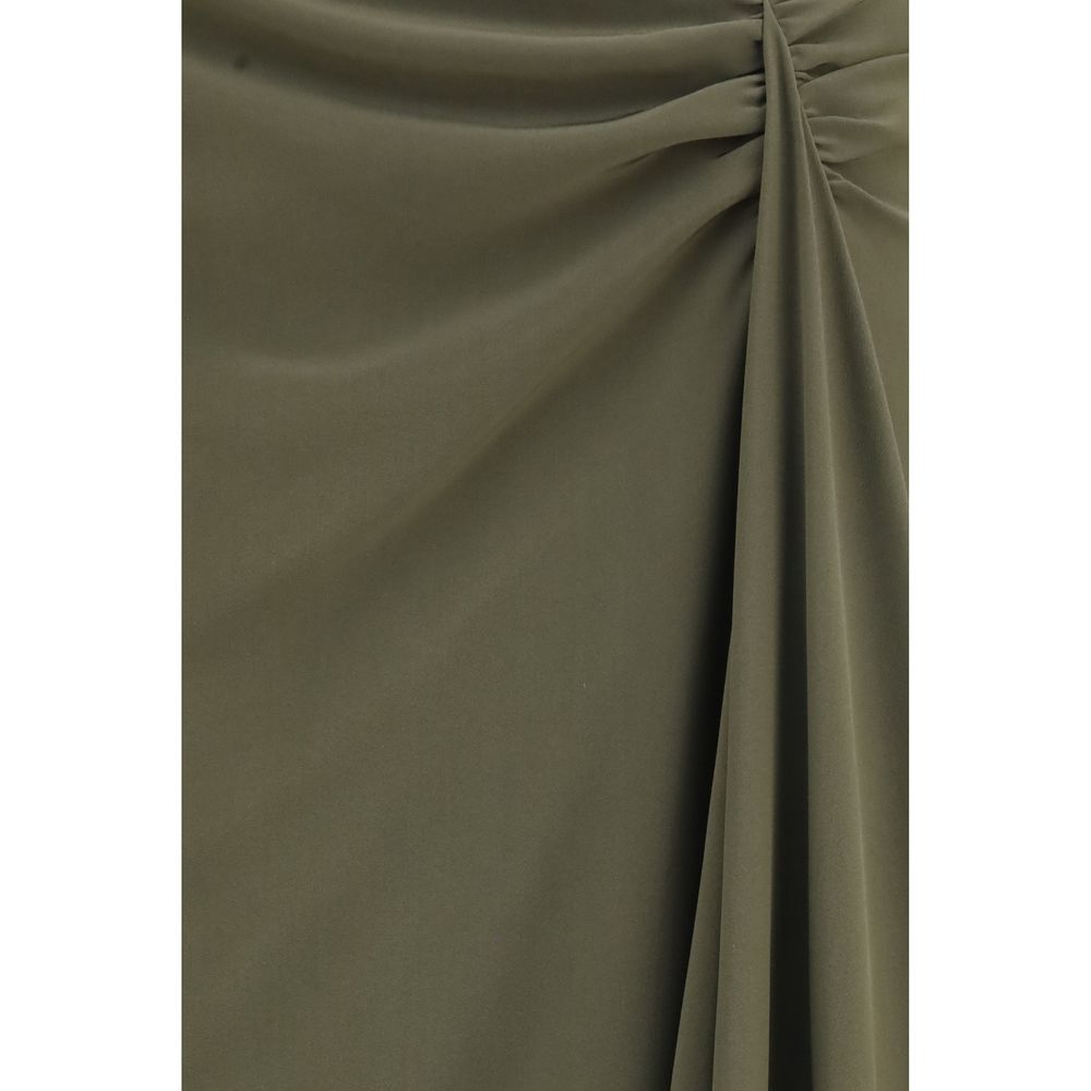 Alexander McQueen Bicolor Silk Long Skirt - AW26