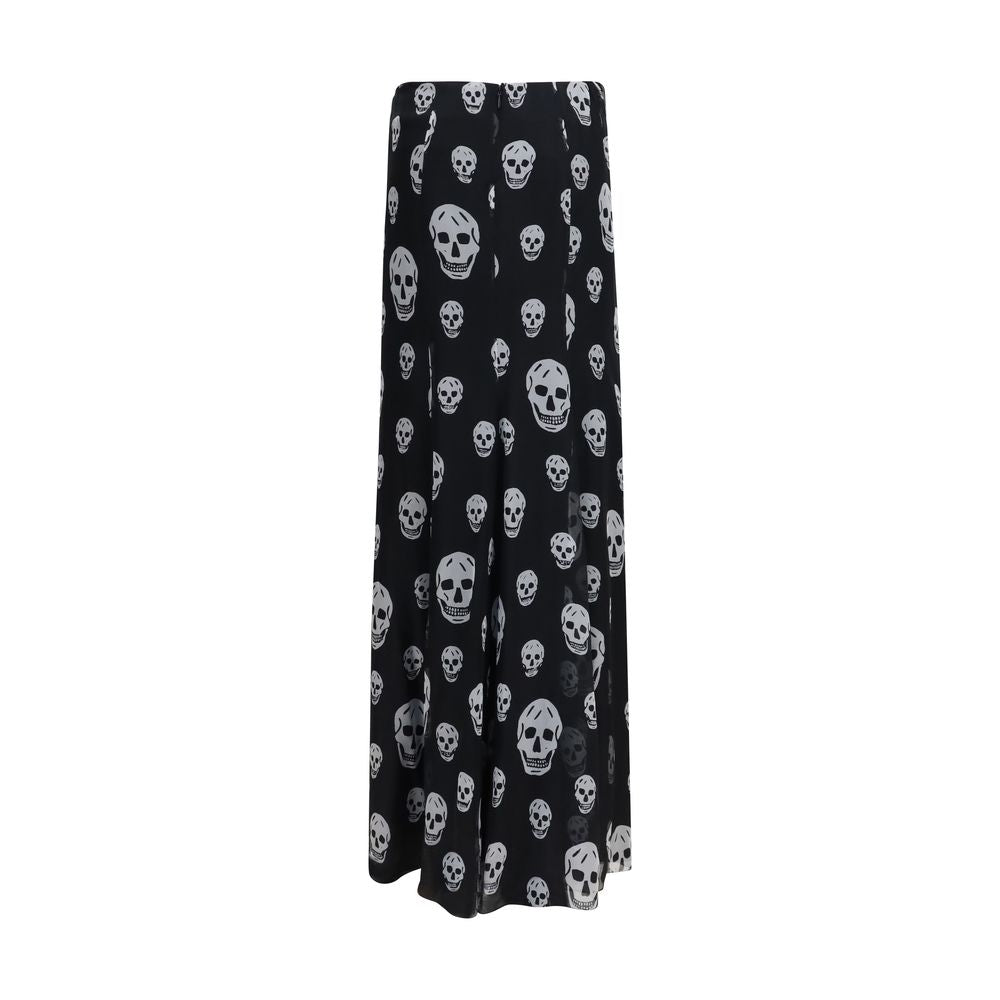 Alexander McQueen Black Silk Long Skirt - Dramatic Elegance