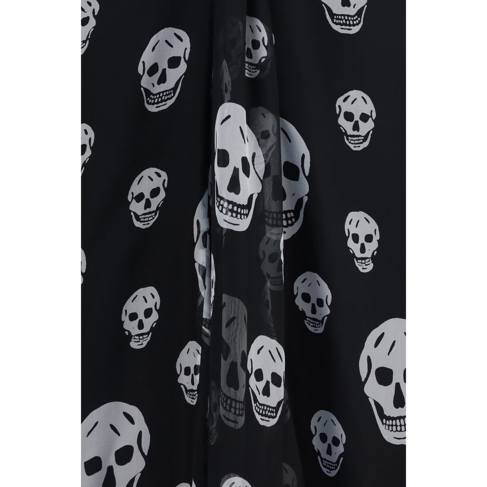 Alexander McQueen Black Silk Long Skirt - Dramatic Elegance