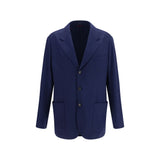 Brunello Cucinelli Blue Cashmere Full-Length Jacket