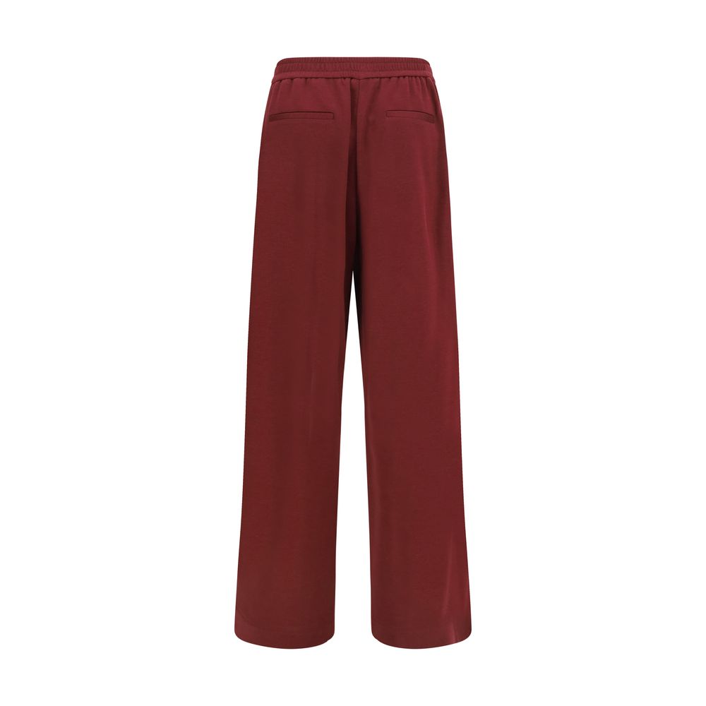 Brunello Cucinelli Bordeaux Cotton Athletic Pants - Comfort & Style