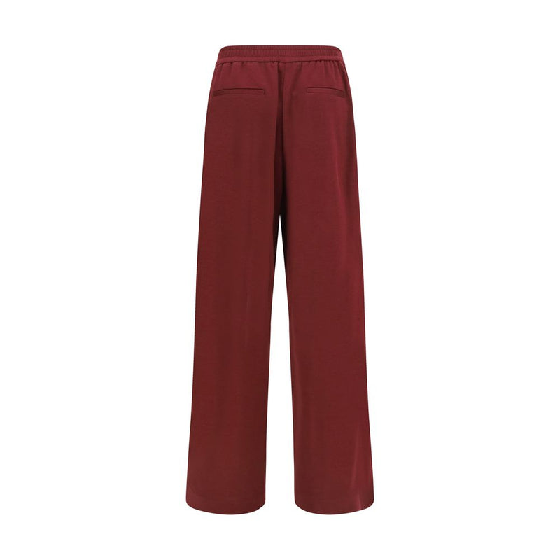 Brunello Cucinelli Bordeaux Cotton Athletic Pants - Comfort & Style