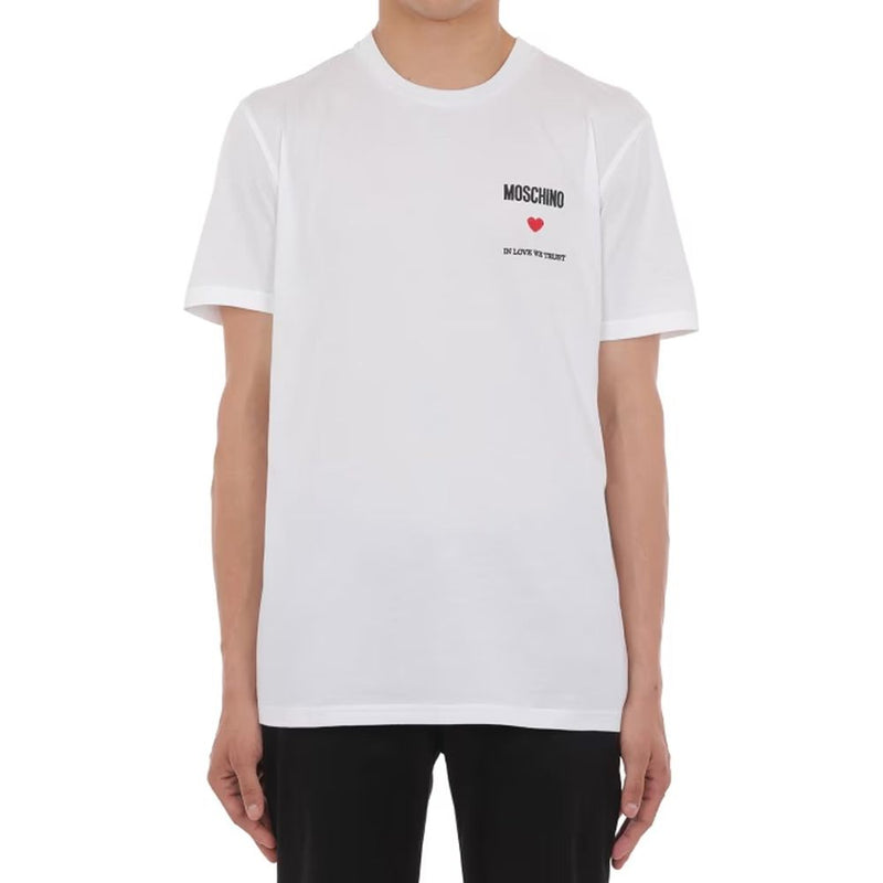 Moschino Couture White Cotton T-Shirt for Men