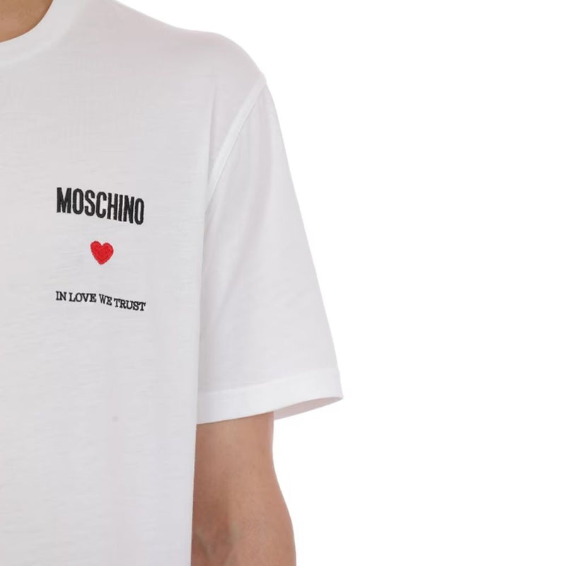 Moschino Couture White Cotton T-Shirt for Men