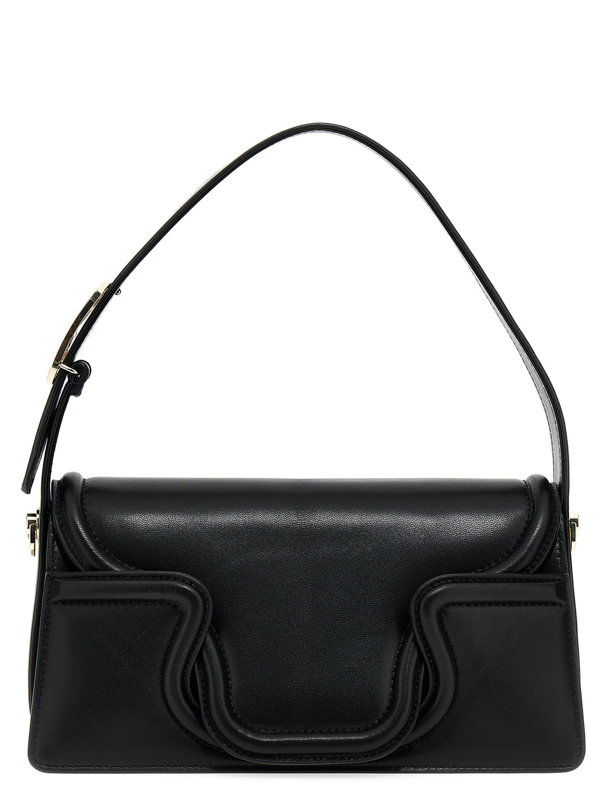 Valentino Garavani Le Grand Deuxième Black Leather Shoulder Bag