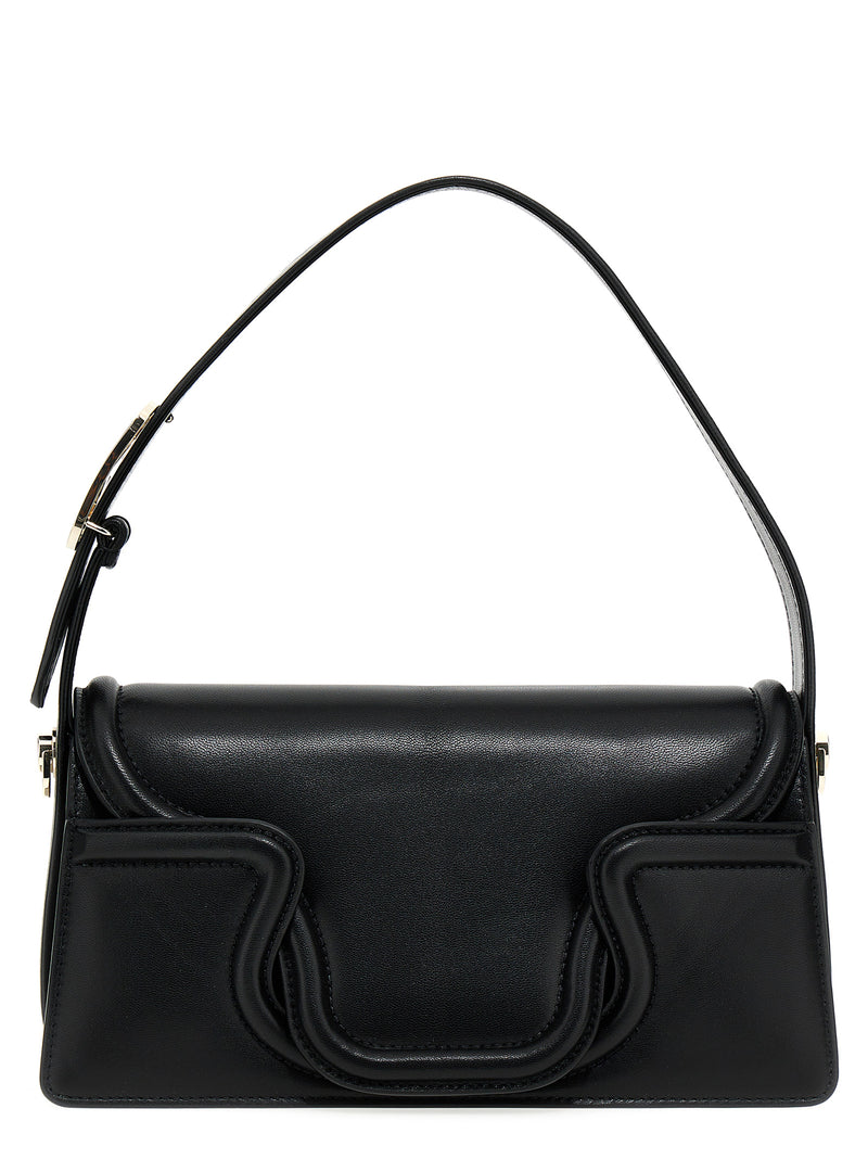 Valentino Garavani Le Grand Deuxième Black Leather Shoulder Bag