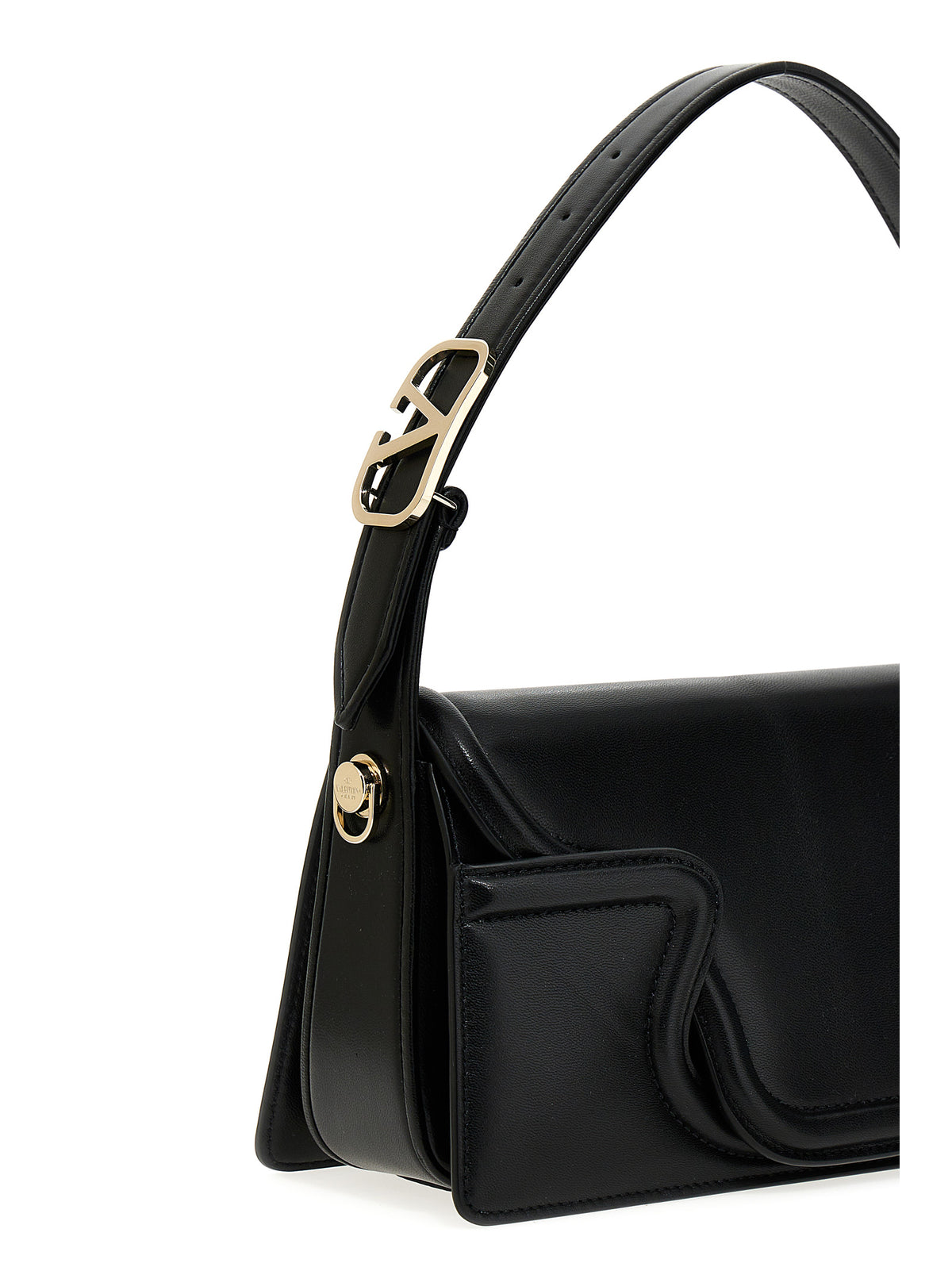 Valentino Garavani Le Grand Deuxième Black Leather Shoulder Bag