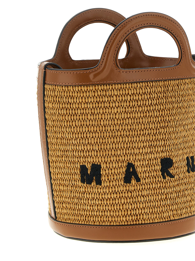 Marni Brown Cotton Handbag