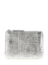 Comme Des Garçons Silver Calfskin Cardholder