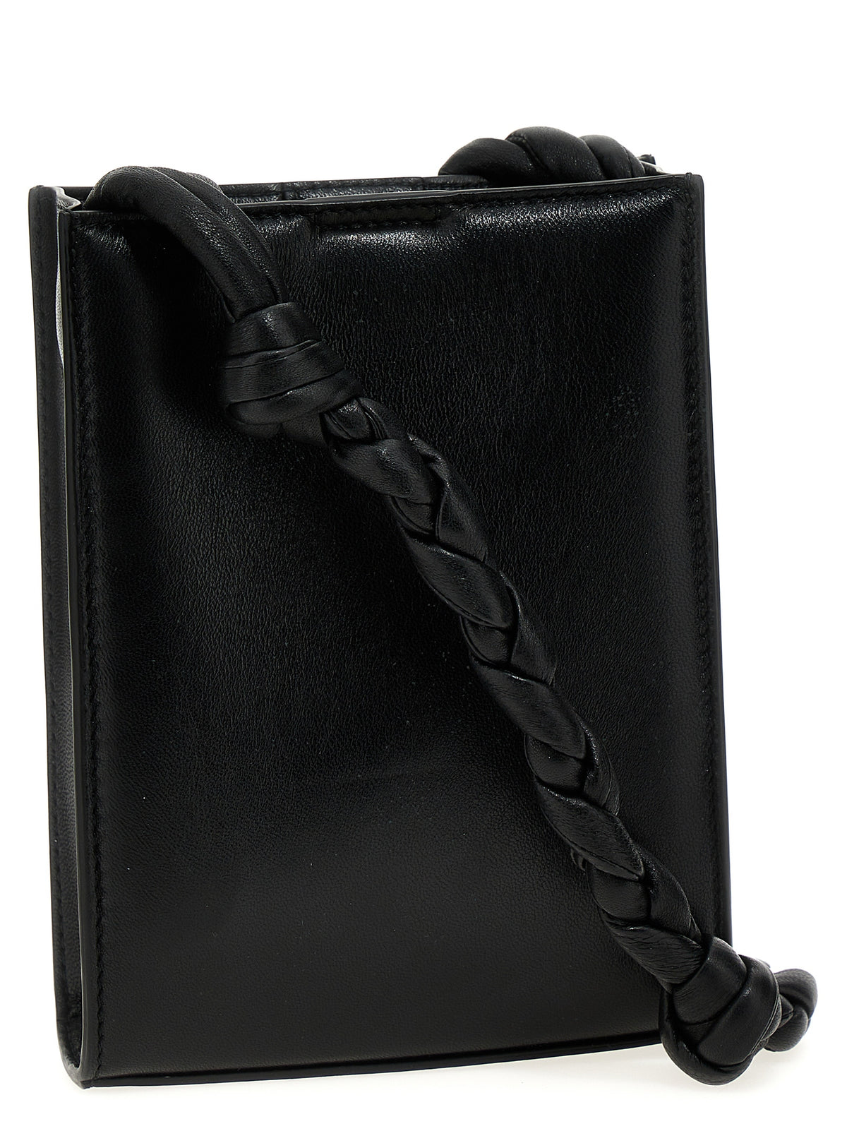 Jil Sander Black Calfskin Tangle Crossbody Bag