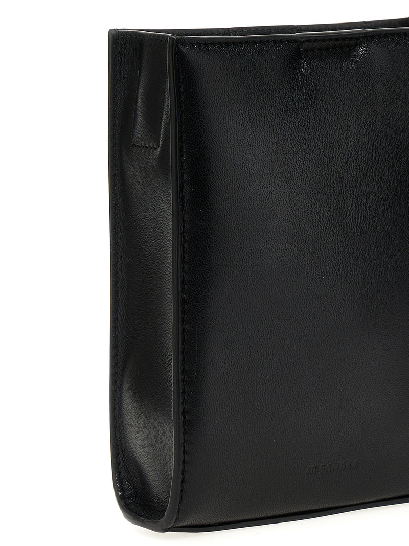 Jil Sander Black Calfskin Tangle Crossbody Bag