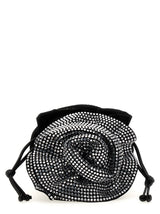 Magda Butrym Black Viscose Crossbody Bag - Unique Floral Design