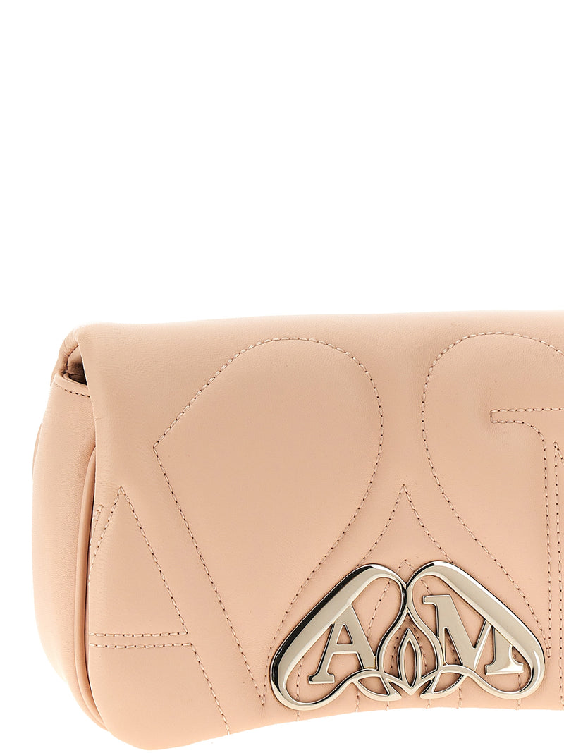 Alexander McQueen The Mini Seal Beige Lamb Leather Crossbody Bag