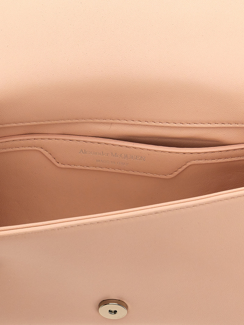 Alexander McQueen The Mini Seal Beige Lamb Leather Crossbody Bag