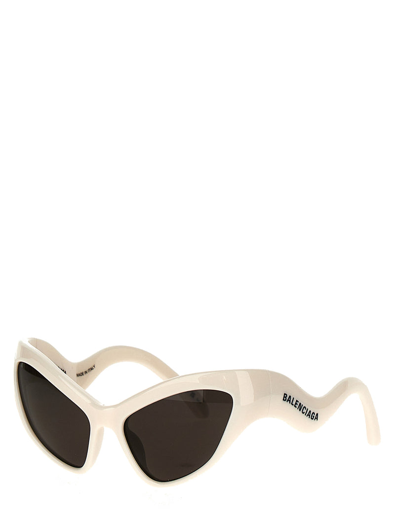 Balenciaga Hamptons Cat White Nylon Sunglasses