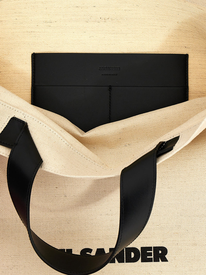 Jil Sander Bicolor Jute Tote Bag - Stylish & Functional