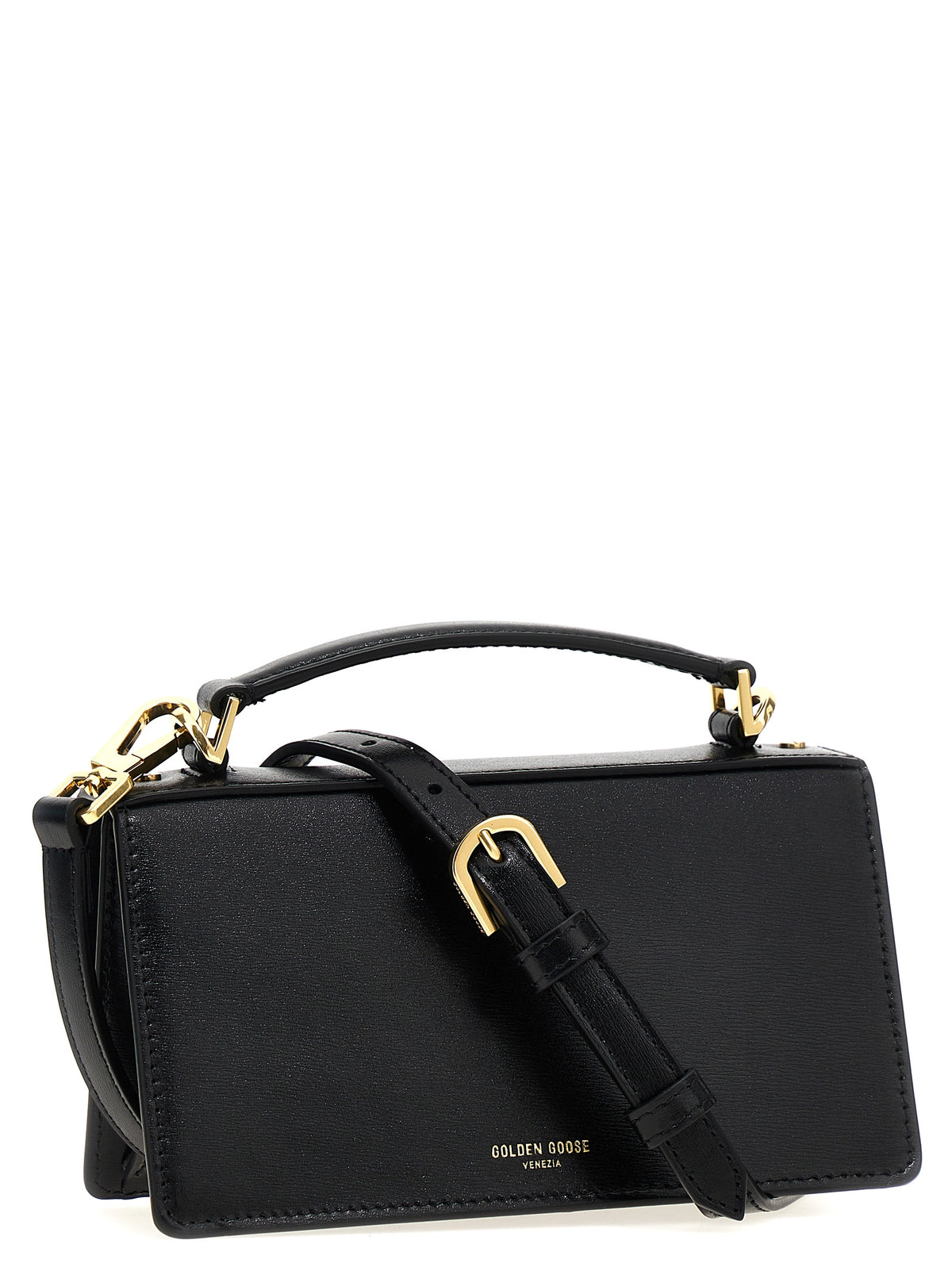 Golden Goose Venezia Small Black Cowhide Handbag