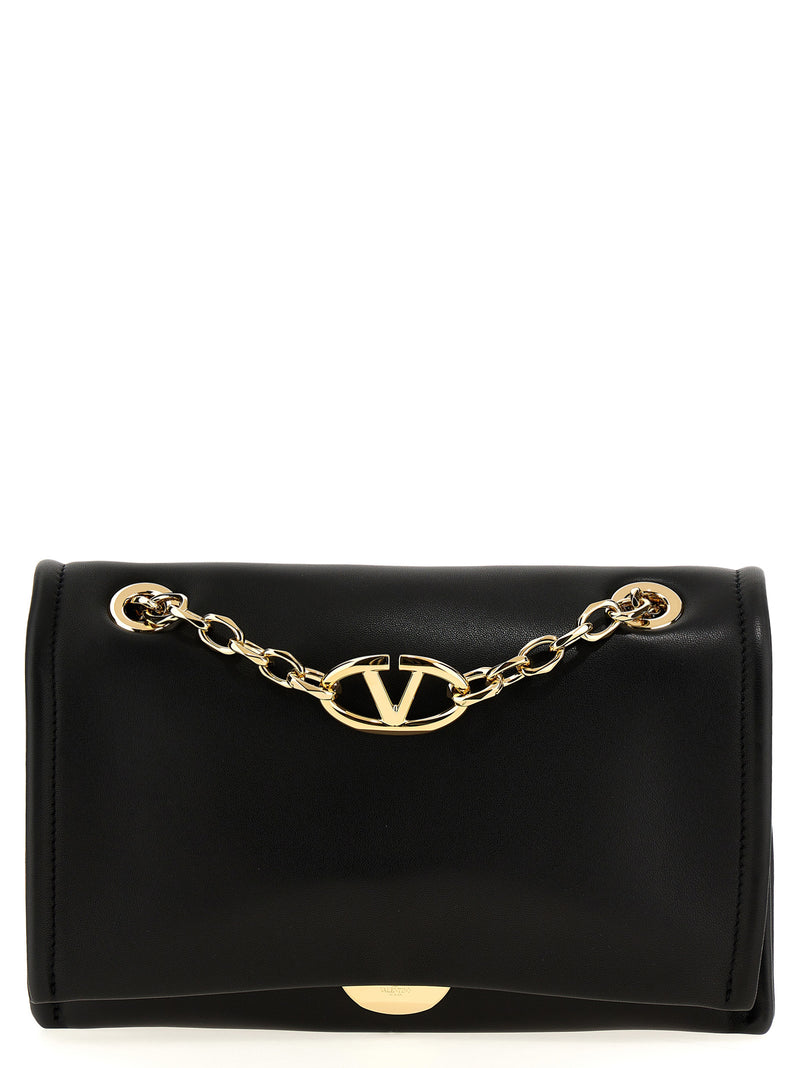 Valentino Garavani Black Lamb Leather Shoulder Bag