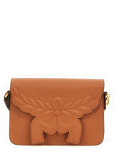MCM Himmel Brown Calfskin Crossbody Bag