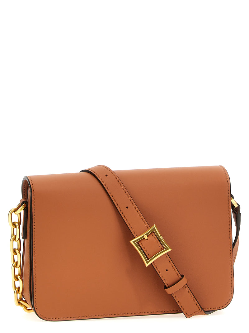 MCM Himmel Brown Calfskin Crossbody Bag