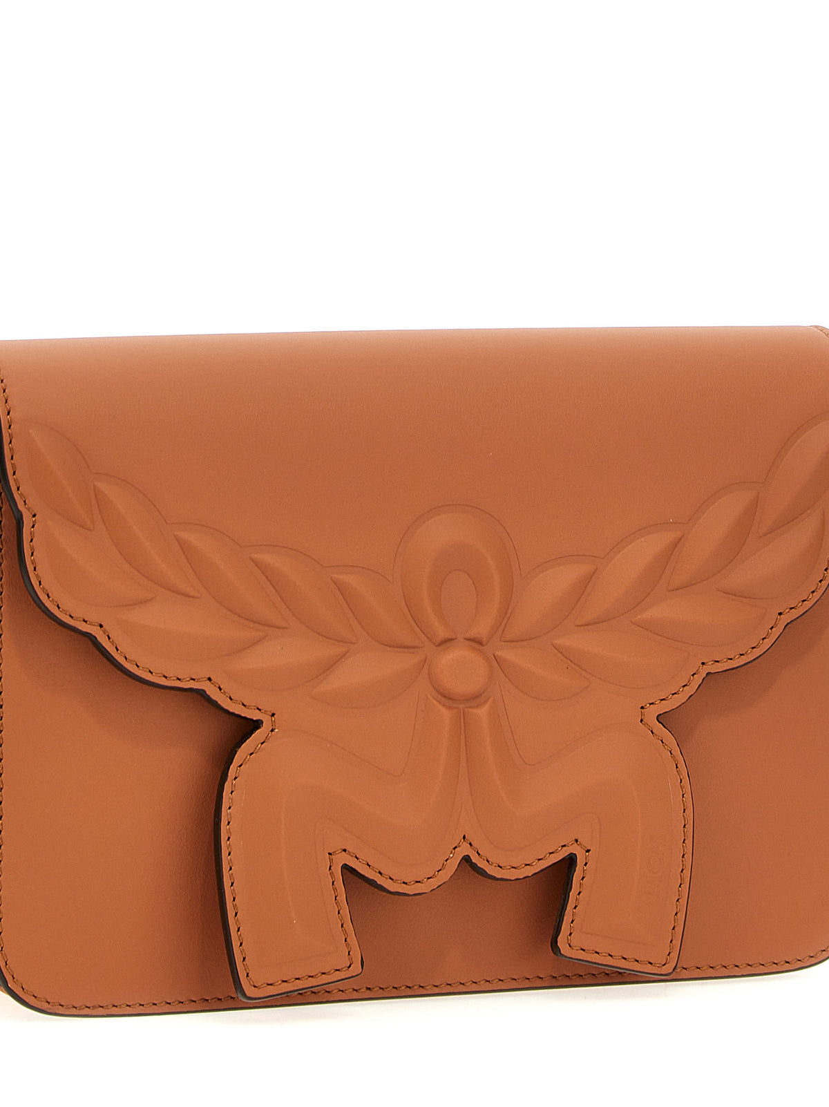MCM Himmel Brown Calfskin Crossbody Bag