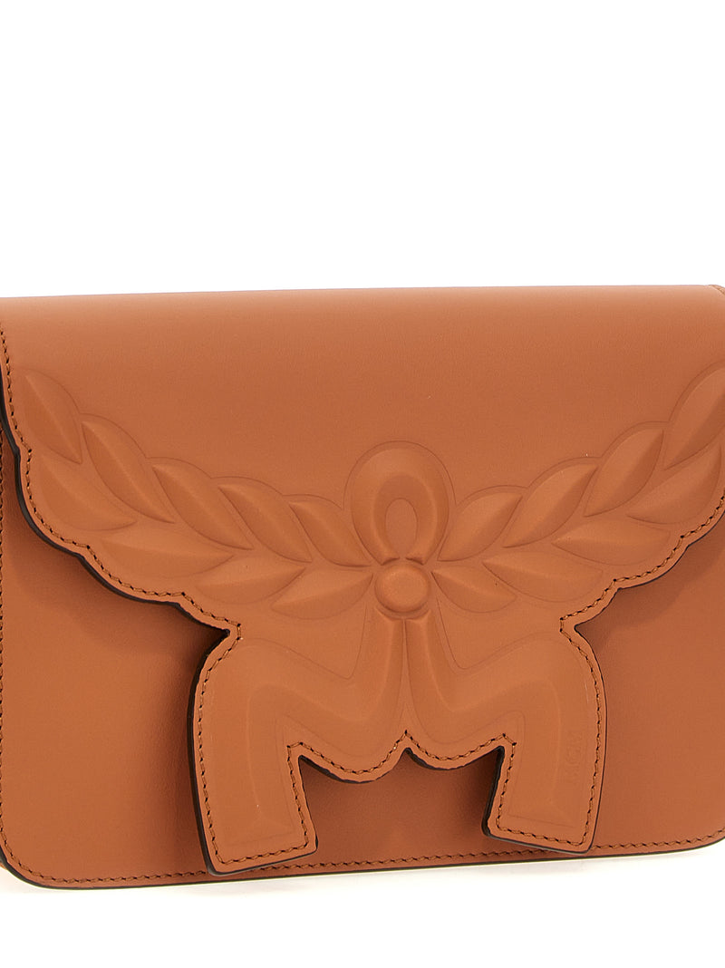 MCM Himmel Brown Calfskin Crossbody Bag