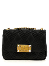 Valentino Garavani Black Lamb Leather ‘Quiltie 67’ Shoulder Bag