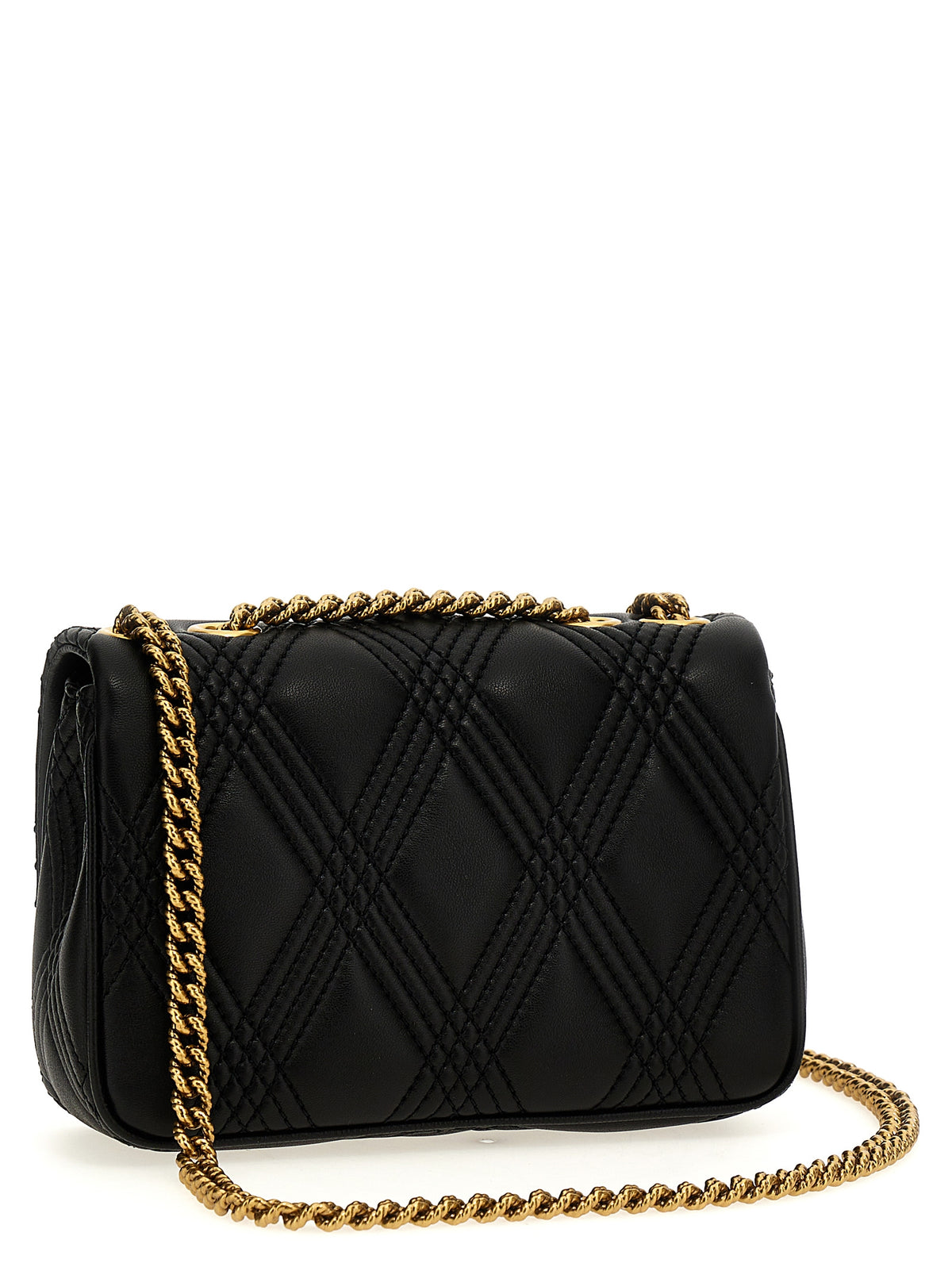 Valentino Garavani Black Lamb Leather ‘Quiltie 67’ Shoulder Bag