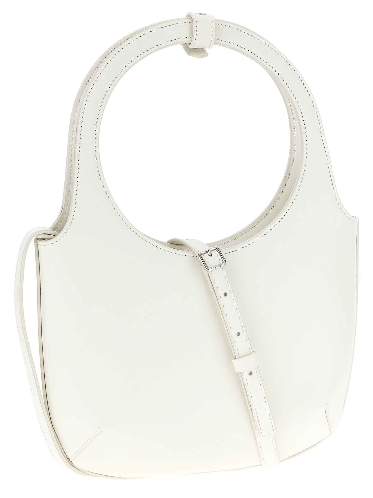 Sac à main Courrèges en cuir de veau blanc