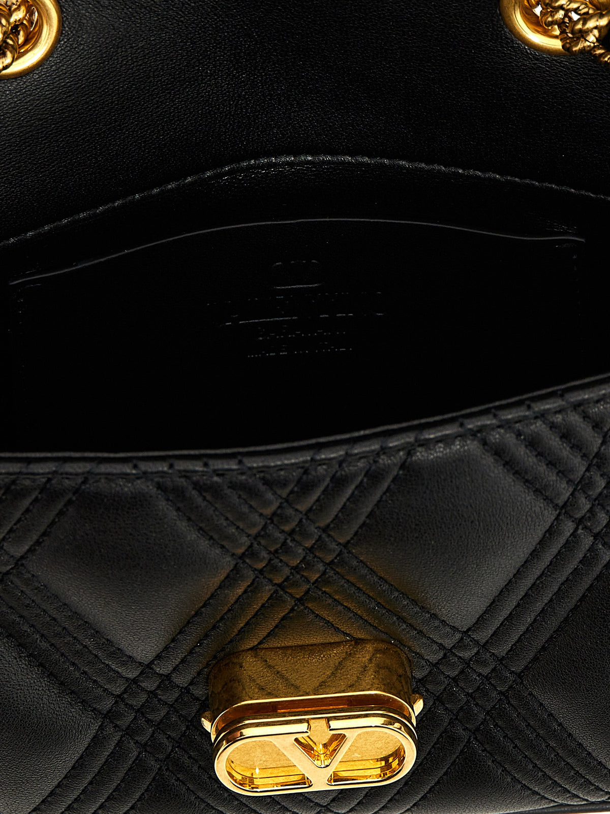 Valentino Garavani Black Lamb Leather ‘Quiltie 67’ Shoulder Bag