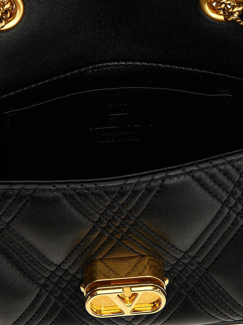Valentino Garavani Black Lamb Leather ‘Quiltie 67’ Shoulder Bag
