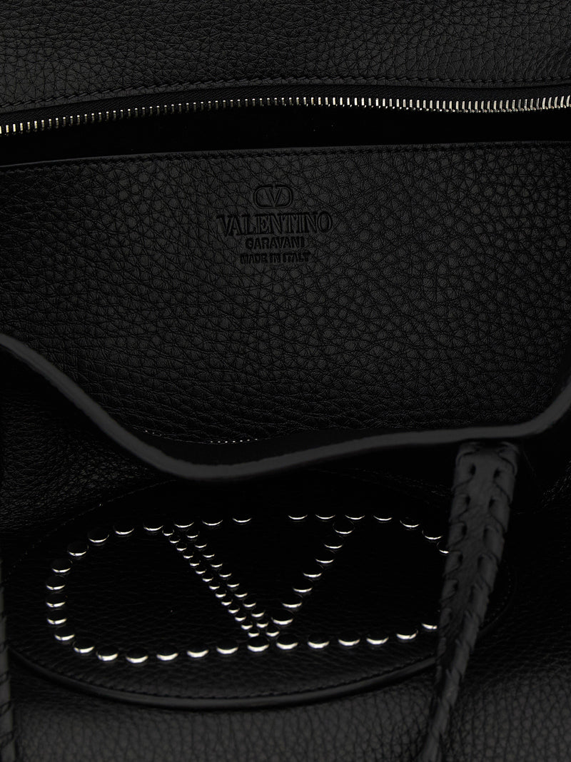 Valentino Garavani Nellcôte Black Calfskin Tote Bag