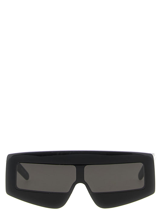 Rick Owens Black Acetate Sunglasses - Phleg Model