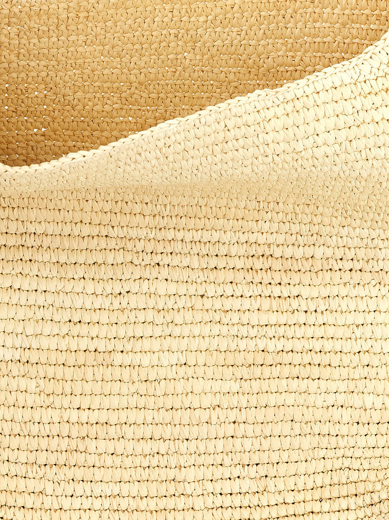Maison Michel Cristiana Brown Raffia Shoulder Bag