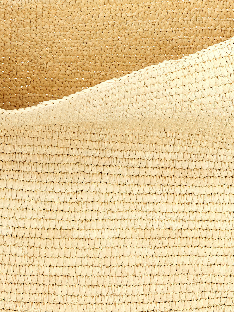 Maison Michel Cristiana Beige Raffia Shoulder Bag