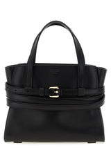 Moschino 'Tie Me' Small Black Polyester Handbag