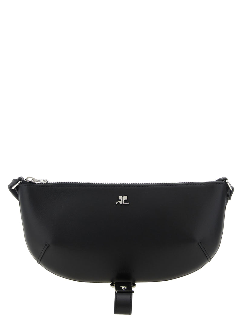 Courrèges Black Calfskin Shoulder Bag - Holy Eclipse