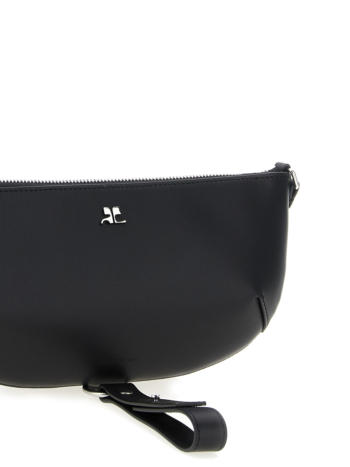 Courrèges Black Calfskin Shoulder Bag - Holy Eclipse