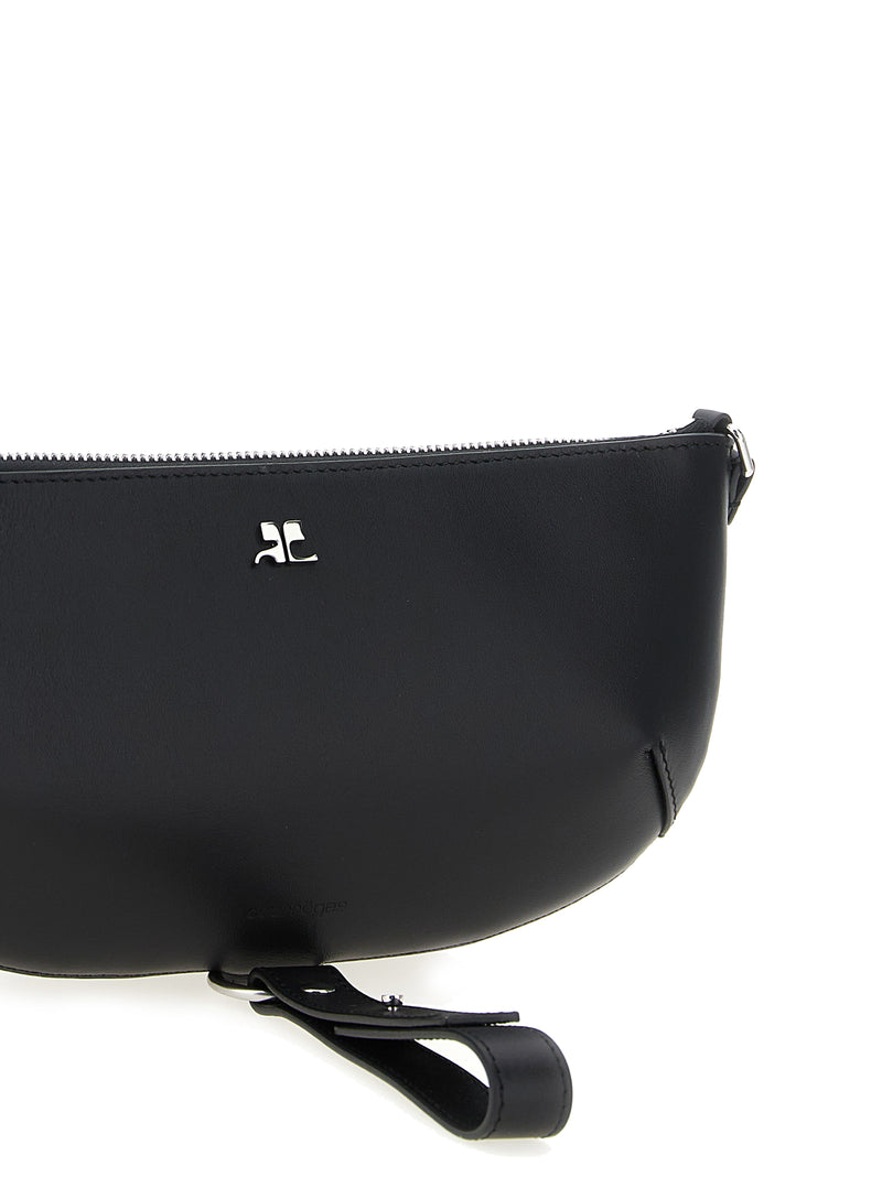 Courrèges Black Calfskin Shoulder Bag - Holy Eclipse