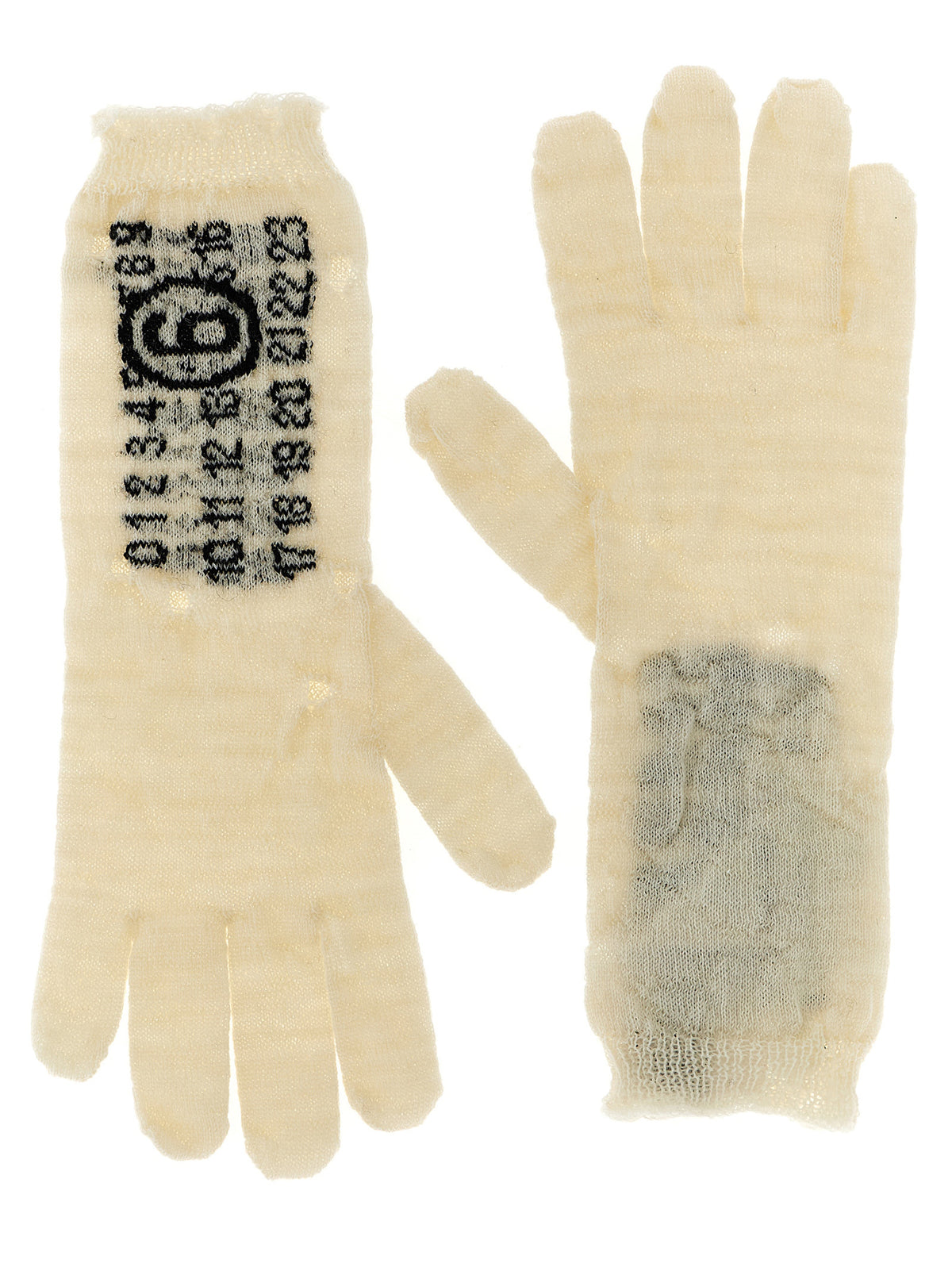 MM6 Maison Margiela Bicolor Virgin Wool Gloves - Unique Style