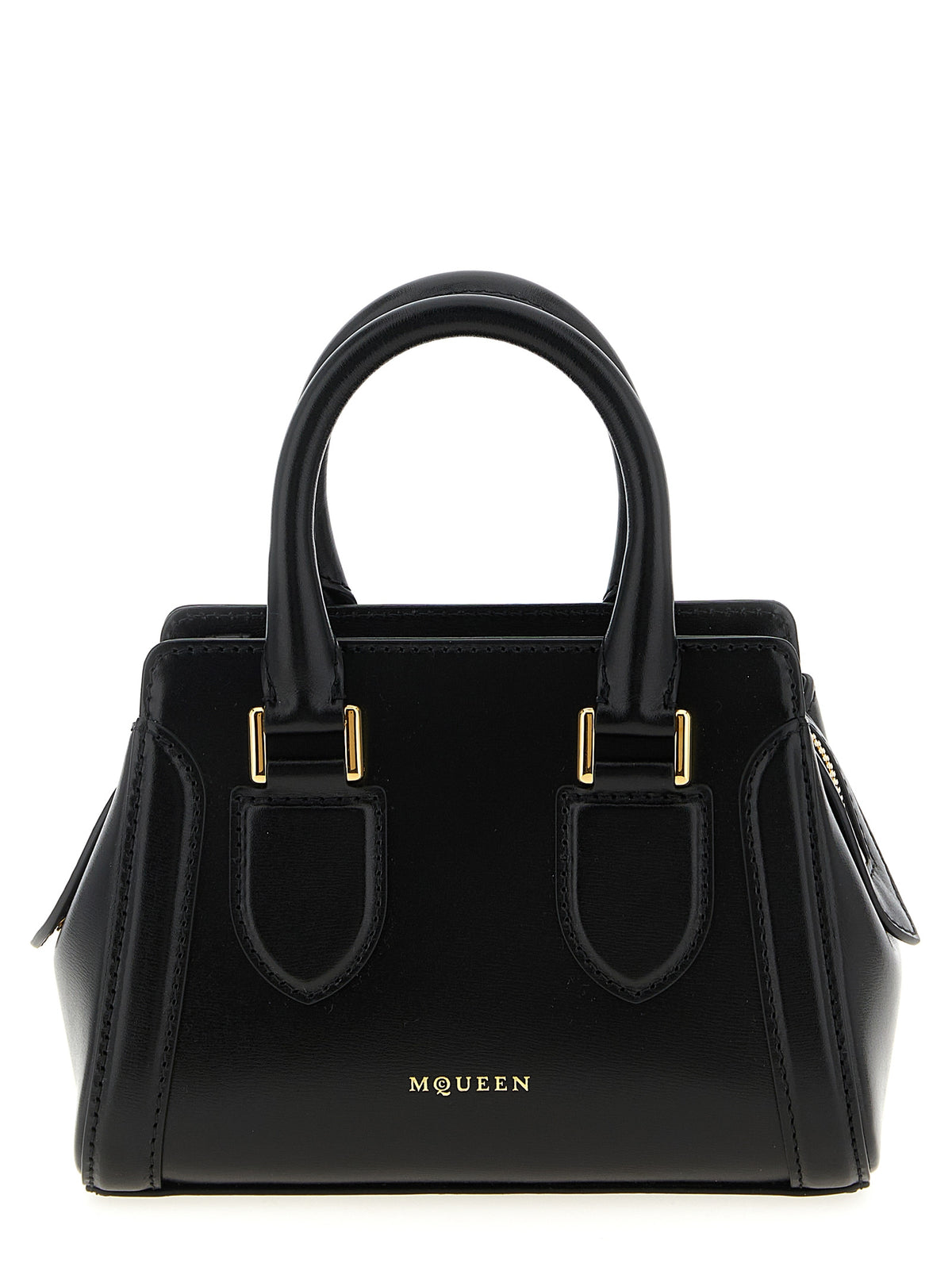 Alexander McQueen Birdee Mini Handbag in Black Calfskin