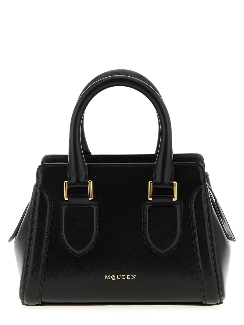 Alexander McQueen Birdee Mini Handbag in Black Calfskin