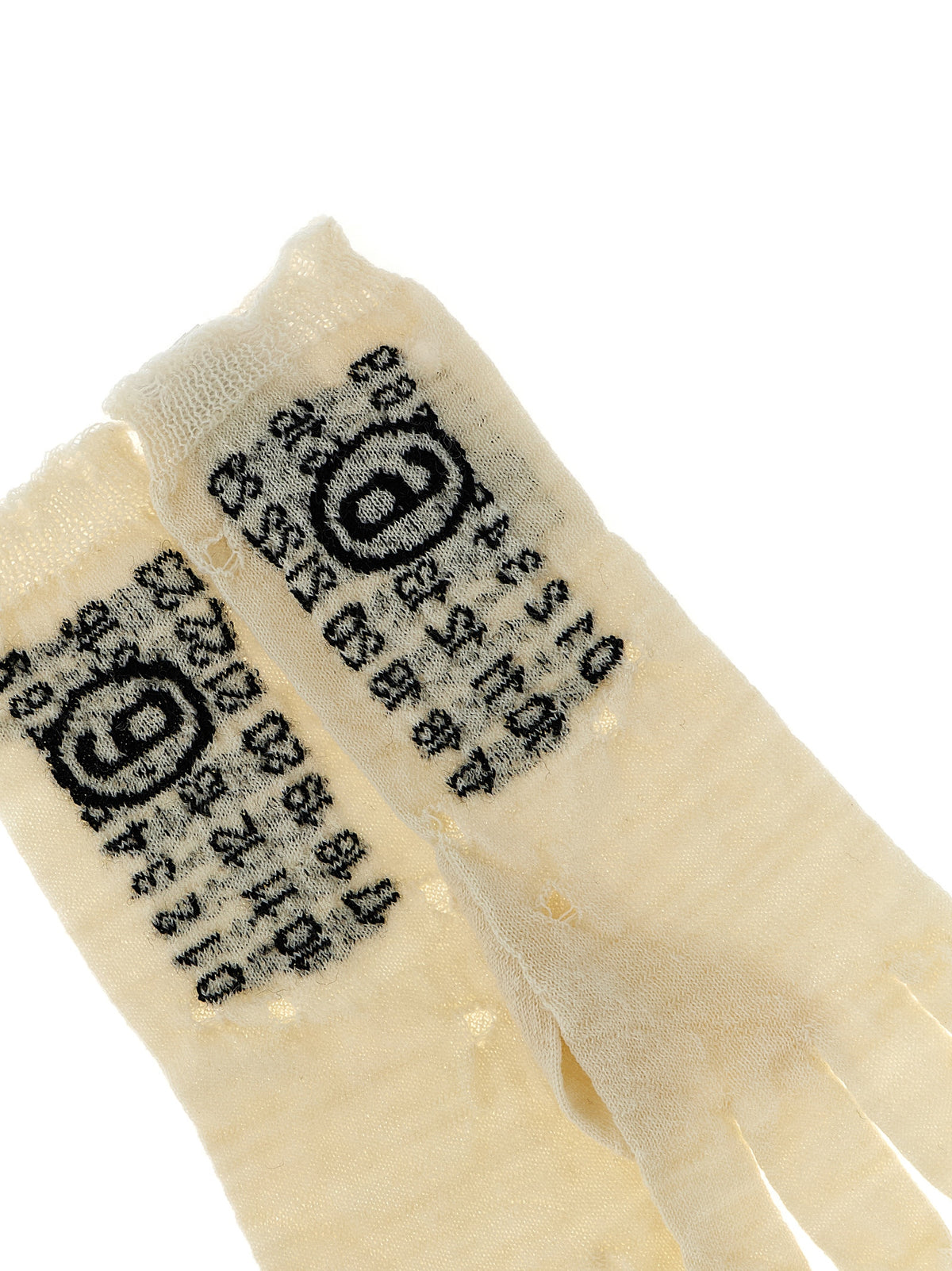 MM6 Maison Margiela Bicolor Virgin Wool Gloves - Unique Style