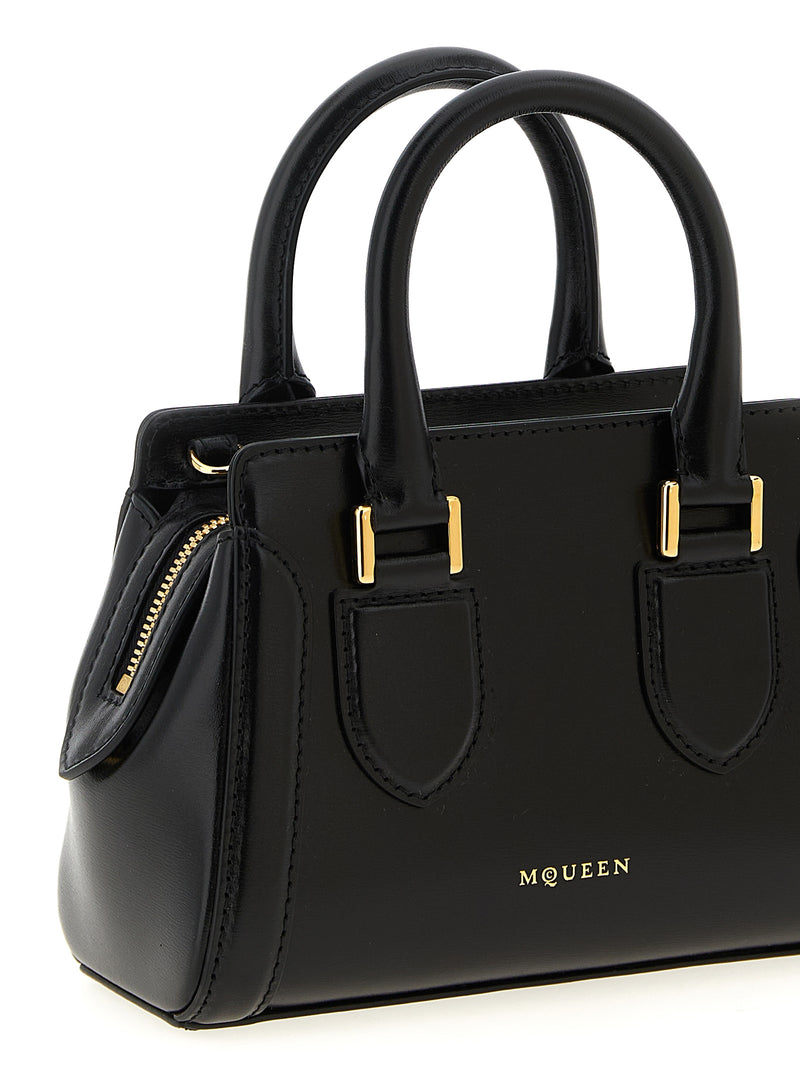 Alexander McQueen Birdee Mini Handbag in Black Calfskin