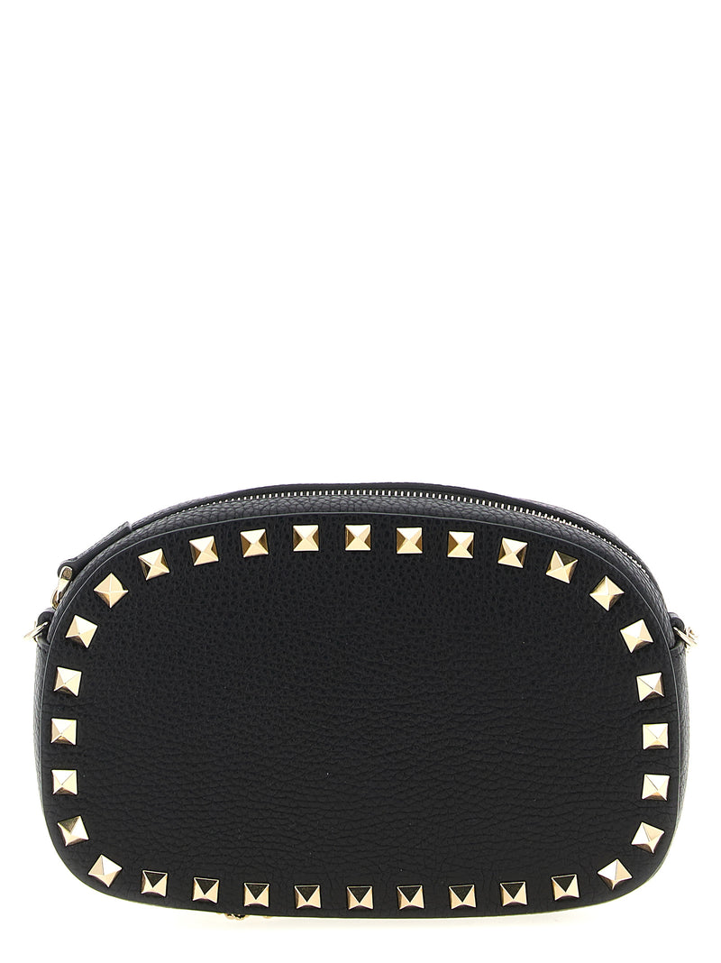 Valentino Garavani Black Calfskin Rockstud Mini Crossbody Bag