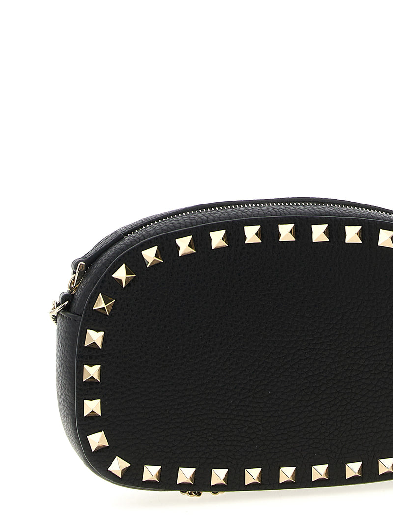 Valentino Garavani Black Calfskin Rockstud Mini Crossbody Bag