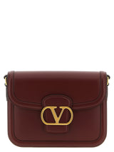 Valentino Garavani Bordeaux Calfskin Crossbody Bag
