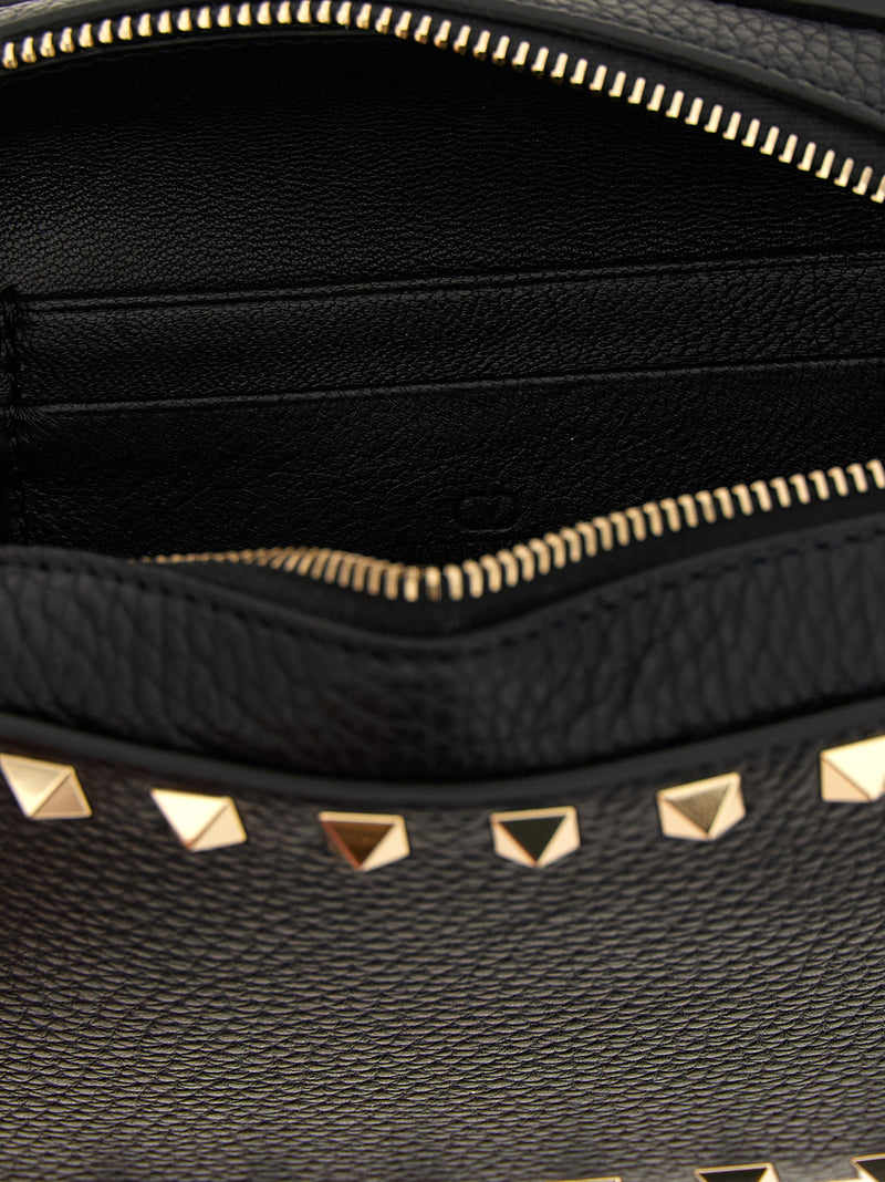 Valentino Garavani Black Calfskin Rockstud Mini Crossbody Bag